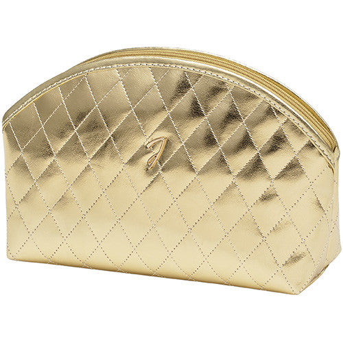 LARGE QUILTED POUCH, GOLD COLOR - LARGE QUILTED POUCH, GOLD COLOR