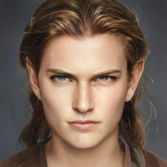A young blond man with long hair and striking blue eyes, exuding a sense of youth and vitality.