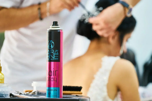 Hair spray designed for wedding day styling, ensuring a flawless and long-lasting hold for the perfect bridal look.