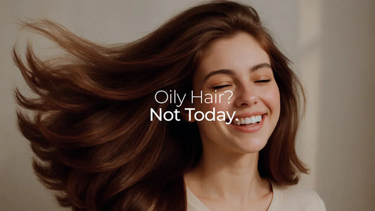 girl is happy after using best dry shampoo for oily hair