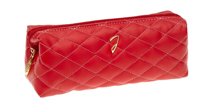 RED QUILTED POUCH, EMPTY, 20X9X6 CM - QUILTED POUCH