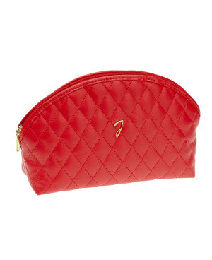 RED QUILTED POUCH, EMPTY, 23,5X16X7,5 CM - QUILTED POUCH