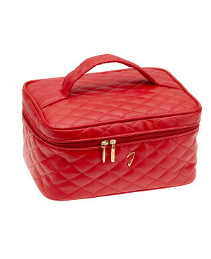 QUILTED TRAVEL BEG, MEDIUM, 24X13X 18CM - QUILTED TRAVEL BEG MEDIUM