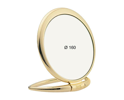 TABLE MIRROR MAGNIFICATION X3, DIAMETER 17 CM, GOLD COLOR - TABLE MIRROR MAGNIFICATION