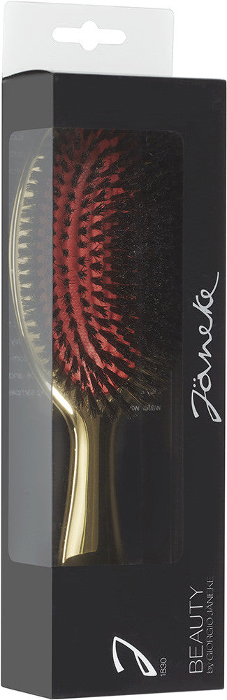 BRUSH WITH BRISTLES AND NYLON REINFORCEMENT GOLD COLOR, 22X7CM - BRUSH WITH BRISTLES AND