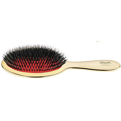 BRUSH WITH BRISTLES AND NYLON REINFORCEMENT GOLD COLOR, 22X7CM - BRUSH WITH BRISTLES AND