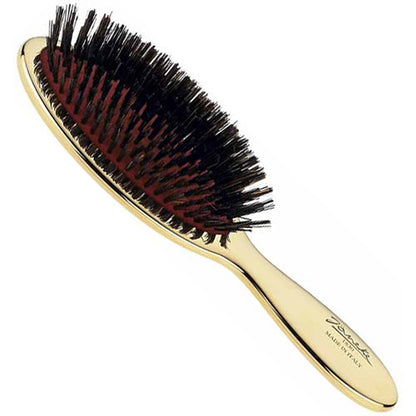 SMALL BRUSH WITH BRISTLES GOLD COLOR, 17,3X5 CM - SMALL BRUSH WITH BRISTLES GOLD