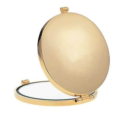GOLDEN HANDBAG DOUBLE MIRROR, MAGNIFICATION X3, Ø73MM - GOLDEN HANDBAG DOUBLE MIRROR, MAGNIFICATION