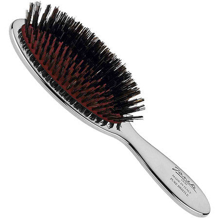 SMALL BRUSH WITH BRISTLES, SILVER COLOR, 17,3 X 5CM - SMALL BRUSH WITH BRISTLES,