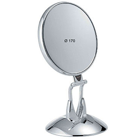 TABLE MIRROR, WITH BASE MAGNIFICATION X3, Ø 17 CM, SILVER COLOR - TABLE MIRROR,
