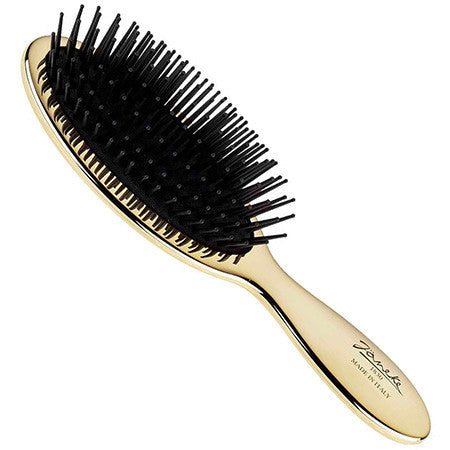 SMALL AIR-CUSHIONED BRUSH GOLD COLOR, 17,3 X 5CM - SMALL AIR-CUSHIONED BRUSH, GOLD COLOR