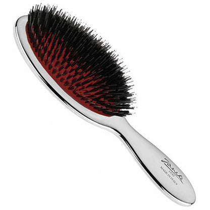 SMALL BRUSH WITH BRISTLES AND NYLON REINFORCEMENT, SILVER COLOR, 17,3X5CM - SMALL BRUSH WITH