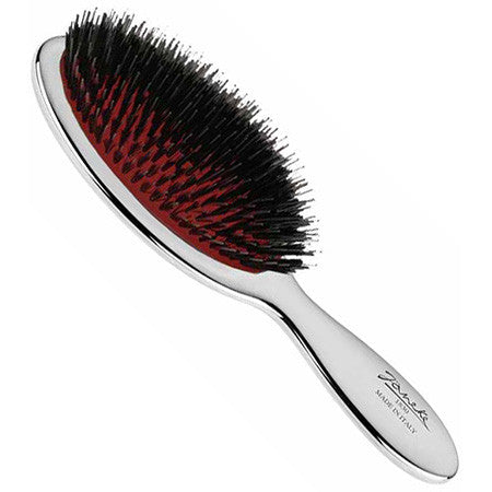 SMALL BRUSH WITH BRISTLES AND NYLON REINFORCEMENT, SILVER COLOR, 17,3X5CM - SMALL BRUSH WITH