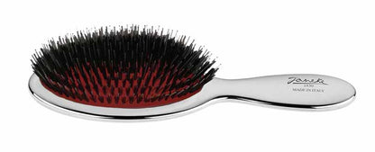 SMALL BRUSH WITH BRISTLES AND NYLON REINFORCEMENT, SILVER COLOR, 17,3X5CM - SMALL BRUSH WITH