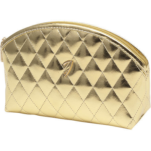 MEDIUM QUILTED POUCH, GOLD COLOR CM20,5X13X6 - MEDIUM QUILTED POUCH