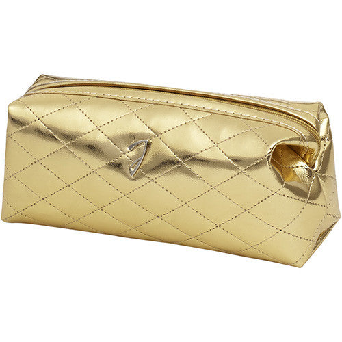 GOLDEN QUILTED POUCH, EMPTY, CM 20X9X6 - GOLDEN QUILTED POUCH, EMPTY