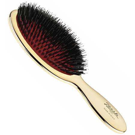 SMALL BRUSH WITH BRISTLES AND NYLON REINFORCEMENT, GOLD COLOR, 17,3X5CM - SMALL BRUSH WITH