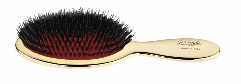 SMALL BRUSH WITH BRISTLES AND NYLON REINFORCEMENT, GOLD COLOR, 17,3X5CM - SMALL BRUSH WITH