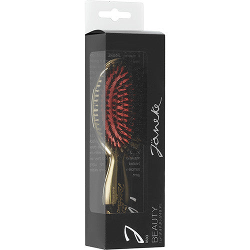 BABY BRUSH WITH BRISTLES AND NYLON REINFORCEMENT, GOLD COLOR, 14X5,5X3,5CM - BABY BRUSH WITH