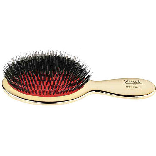 BABY BRUSH WITH BRISTLES AND NYLON REINFORCEMENT, GOLD COLOR, 14X5,5X3,5CM - BABY BRUSH WITH