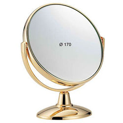 TABLE MIRROR, GOLDEN, MAGNIFICATION X3, Ø 17 CM - TABLE MIRROR, GOLDEN, MAGNIFICATION