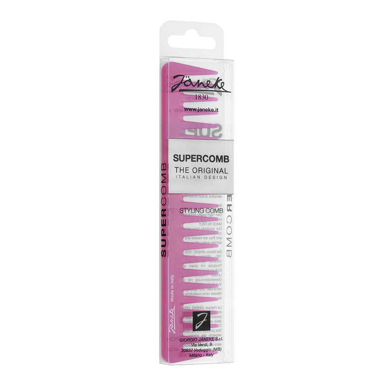 KIT OF 6 SUPERCOMB STYLING AND GEL SPREADING COMBS, ASSORTED IN VARIOUS FLUORESCENT COLORS,
