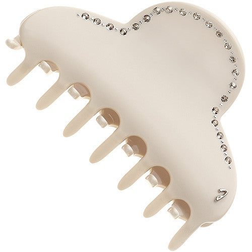 GIFT BOX IVORY HAIR CLIP AND HAIR BARRETTE WITH SWAROWSKI - GIFT BOX IVORY