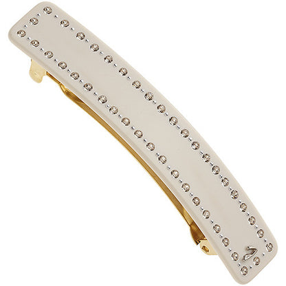 GIFT BOX IVORY HAIR CLIP AND HAIR BARRETTE WITH SWAROWSKI - GIFT BOX IVORY