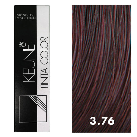 Keune Tinta Color 3.76 Dark Violet Red Brown 2oz