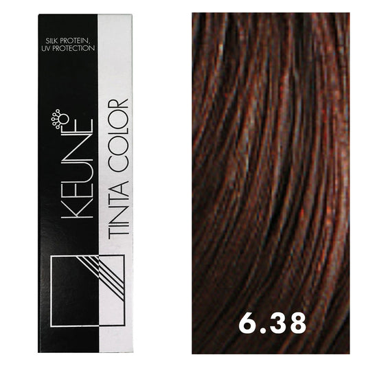 Keune Tinta Color 6.38 Dark Golden Mocha Blonde 2oz