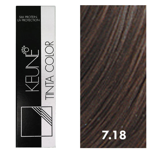 Keune Tinta Color 7.18 Medium Ash Mocha Blonde 2oz