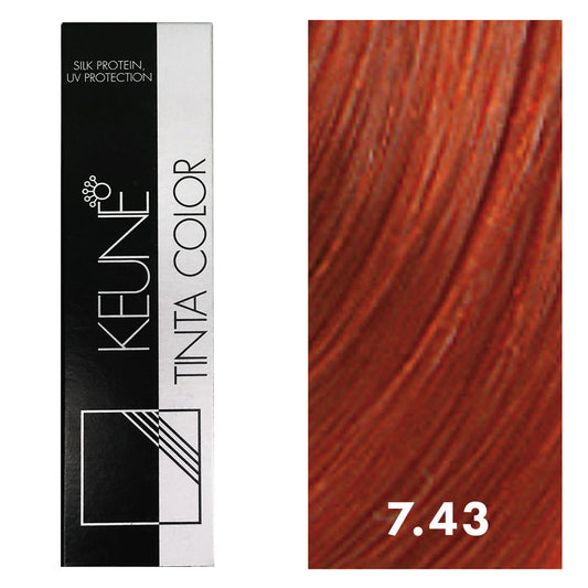 Keune Tinta Color 7.43 Medium Copper Golden Blonde 2oz