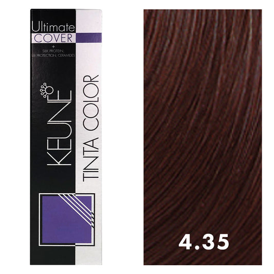 Keune Tinta Color 4.35 Medium Golden Mahogany Brown 2oz