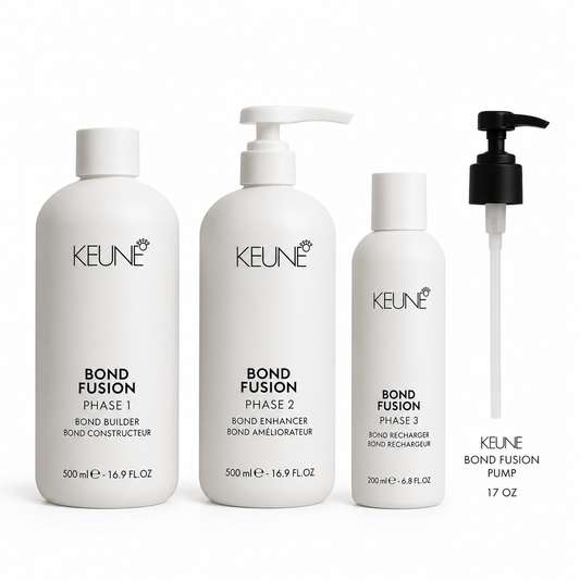 Keune Bond Fusion Complete System Phase 1 Phase 2 Phase 3 and pump